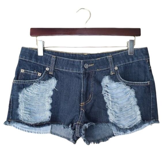 Carmar Distressed Cut Off Denim Shorts - Picture 1 of 9